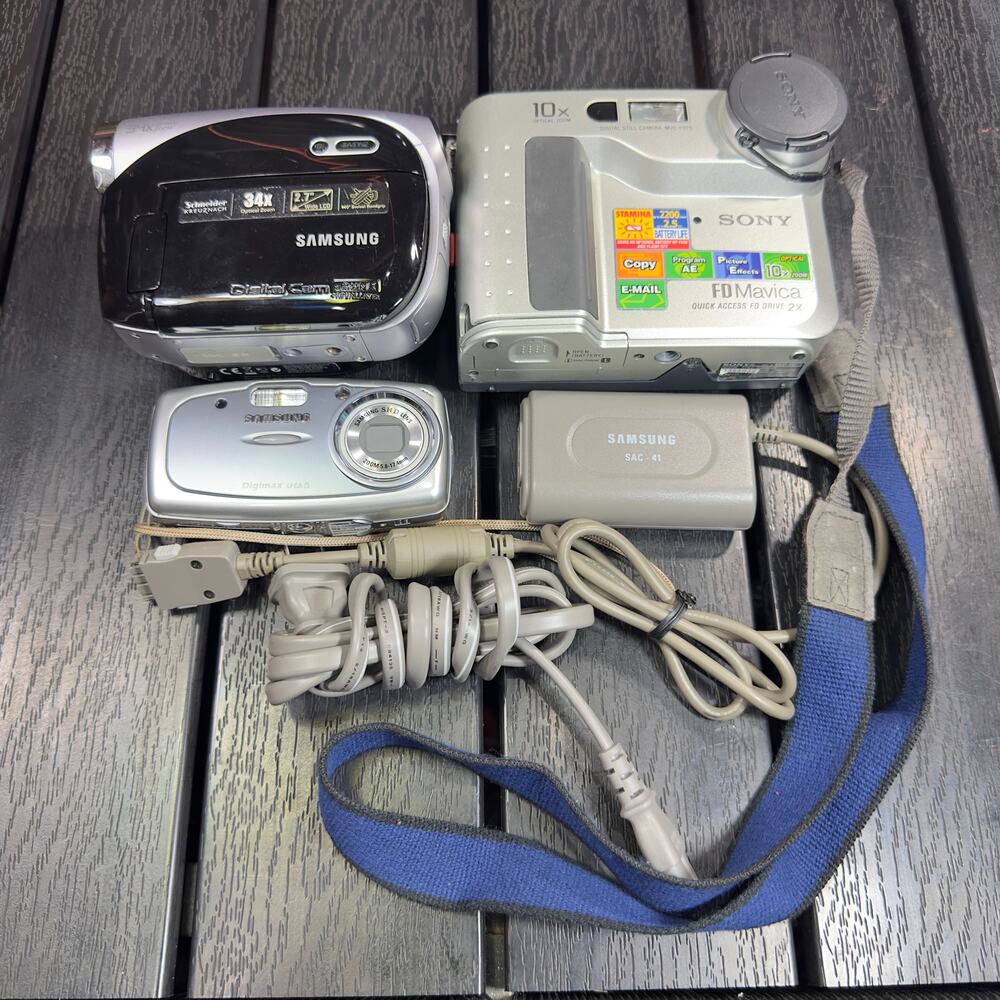 Camera Lot Samsung Sony Digital Camcorder Digimax FD Mavica Untested As-Is Parts - Picture 13 of 13